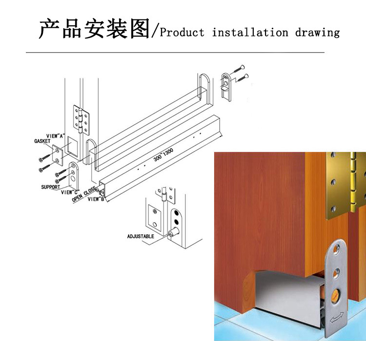 pg电子娱乐平台五金RDA-31(h2）自动门底防尘器